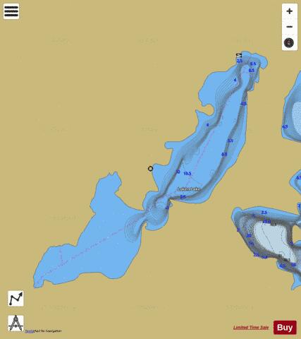 Loken Lake depth contour Map - i-Boating App