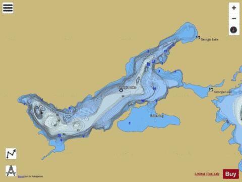 Georgia Lake depth contour Map - i-Boating App