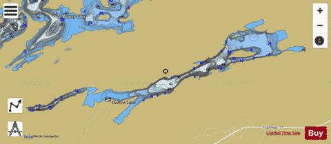 Oxaline Lake depth contour Map - i-Boating App