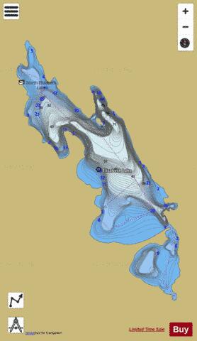 Elizabeth Lake depth contour Map - i-Boating App