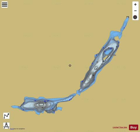 Bluebelle Lake depth contour Map - i-Boating App