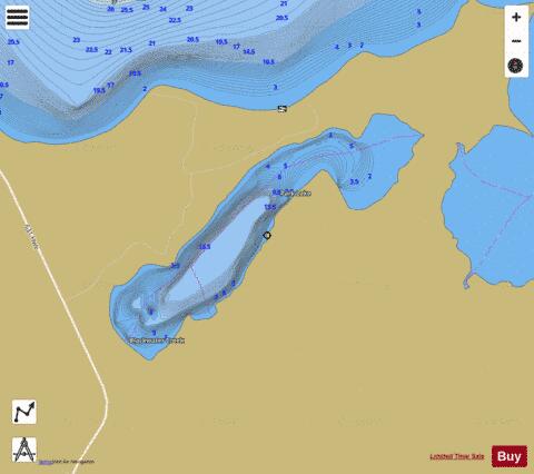 Park Lake depth contour Map - i-Boating App