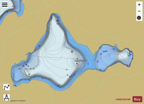 Lapworth Lake depth contour Map - i-Boating App