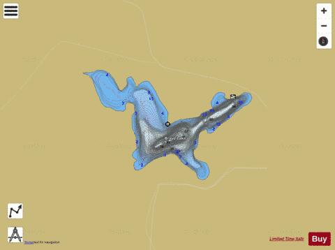 Brave Lake depth contour Map - i-Boating App