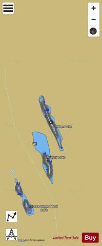 Wren Lake depth contour Map - i-Boating App