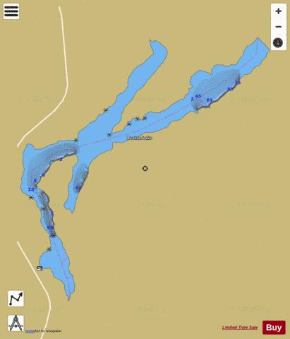 Beaton Lake depth contour Map - i-Boating App
