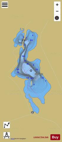 Cree Lake depth contour Map - i-Boating App