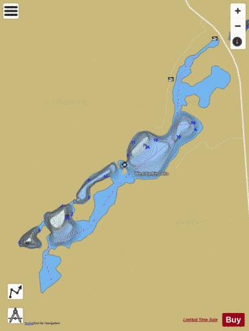 West Larkin Lake depth contour Map - i-Boating App