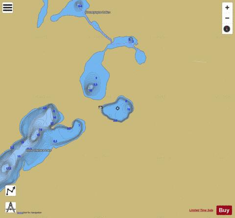 Lake # 20 depth contour Map - i-Boating App