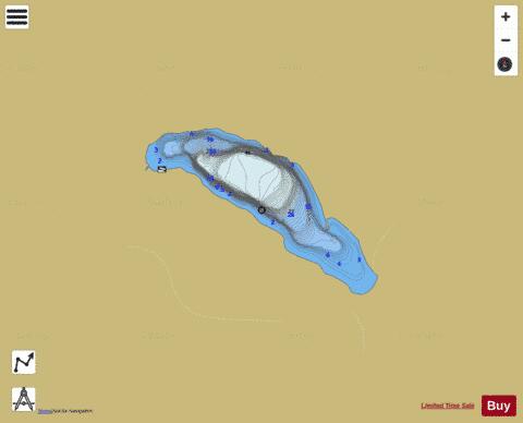 Fritz Lake 24 depth contour Map - i-Boating App