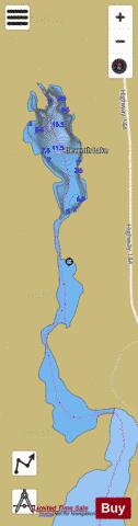 Eleventh Lake depth contour Map - i-Boating App