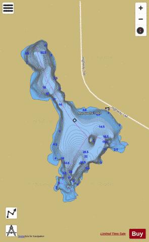 Marquette Lake depth contour Map - i-Boating App