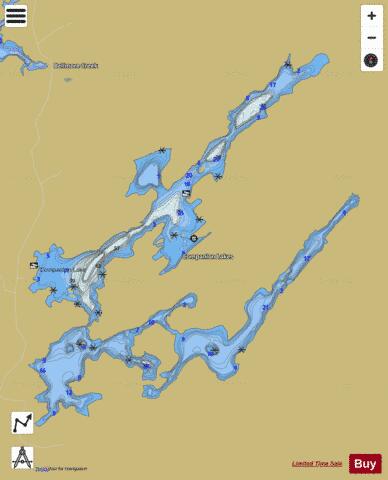 Companion Lake depth contour Map - i-Boating App