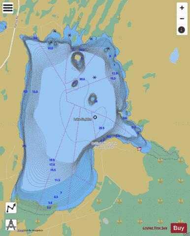 Lake St. John depth contour Map - i-Boating App