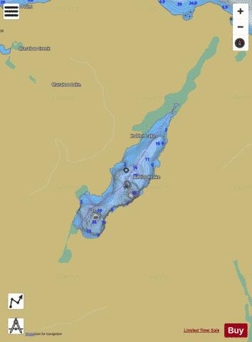 Adelard Lake depth contour Map - i-Boating App
