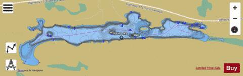 Moth Lake depth contour Map - i-Boating App