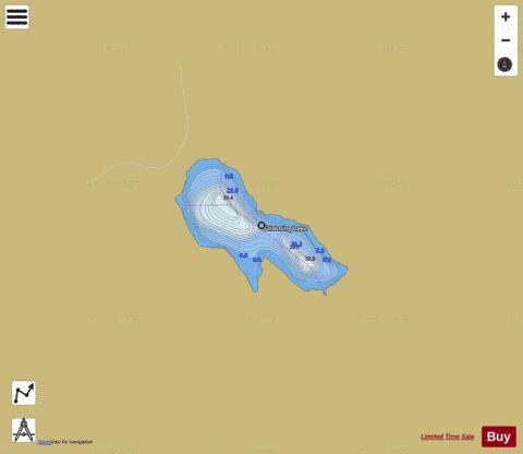 Gliskning Lake depth contour Map - i-Boating App
