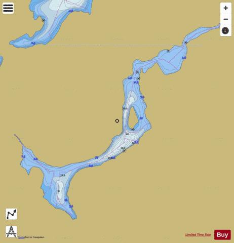 Daisy Lake depth contour Map - i-Boating App