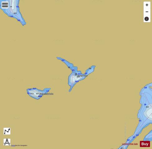 Casey Lake depth contour Map - i-Boating App