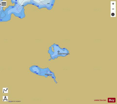 Upper Kawa Lake depth contour Map - i-Boating App