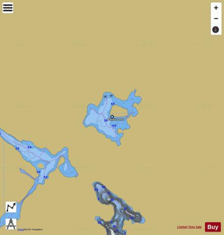 Bandit Lake depth contour Map - i-Boating App