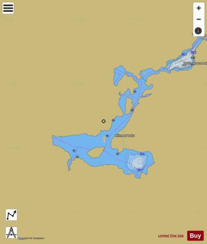 Minnow Lake depth contour Map - i-Boating App