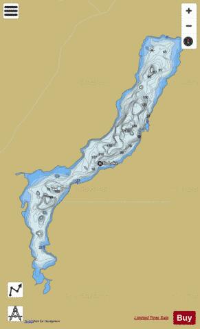 Rollo Lake depth contour Map - i-Boating App