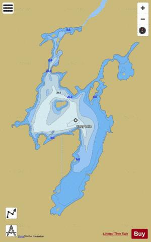 Carty Lake depth contour Map - i-Boating App