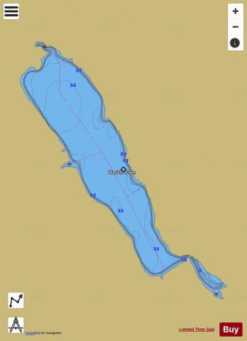 Wasicho Lake depth contour Map - i-Boating App