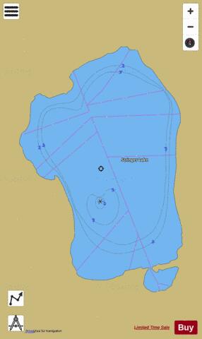 Stringer Lake depth contour Map - i-Boating App