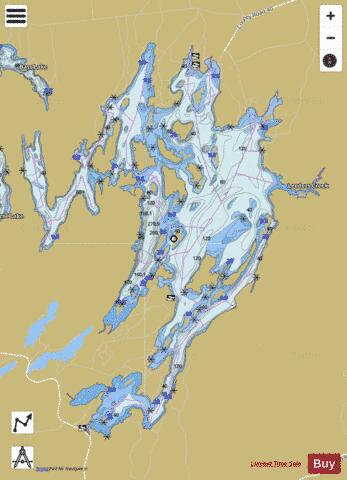 Charleston Lake depth contour Map - i-Boating App