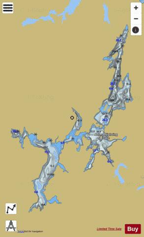 Anima Nipissing Lake depth contour Map - i-Boating App