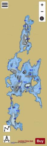 Makobe Lake depth contour Map - i-Boating App