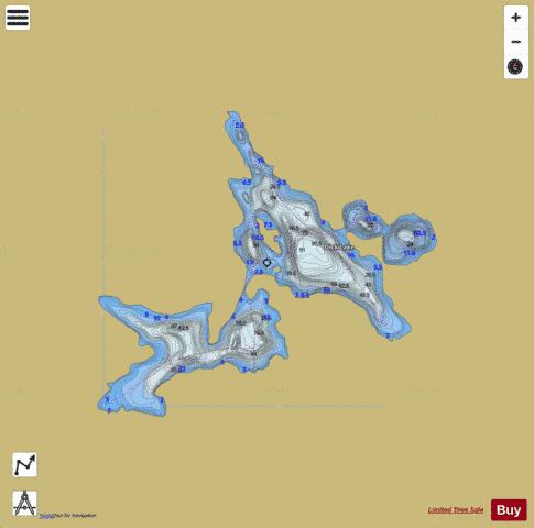 Dick Lake depth contour Map - i-Boating App