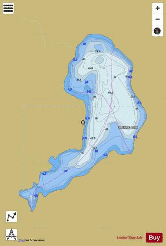 Shelden Lake depth contour Map - i-Boating App