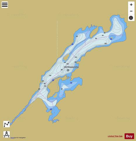 Old Woman Lake depth contour Map - i-Boating App