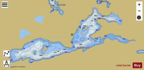 North Tea Lake depth contour Map - i-Boating App