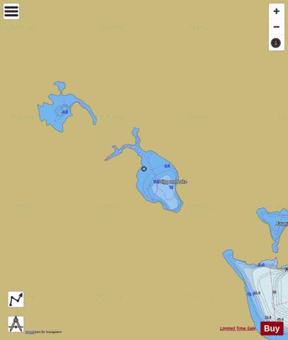 Lilypond Lake depth contour Map - i-Boating App