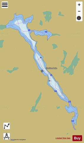 Sheldon Lake depth contour Map - i-Boating App