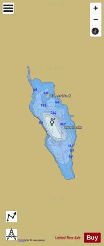 Meach Lake depth contour Map - i-Boating App