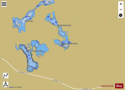 Lower Crane Lake depth contour Map - i-Boating App