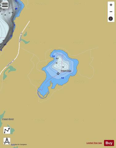 Denna Lake depth contour Map - i-Boating App