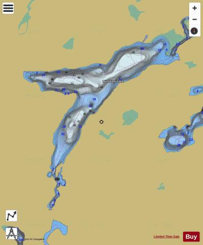 Nunikani Lake depth contour Map - i-Boating App