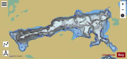 Macdonald Lake depth contour Map - i-Boating App