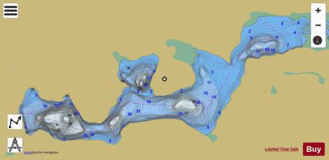 Marsden Lake depth contour Map - i-Boating App