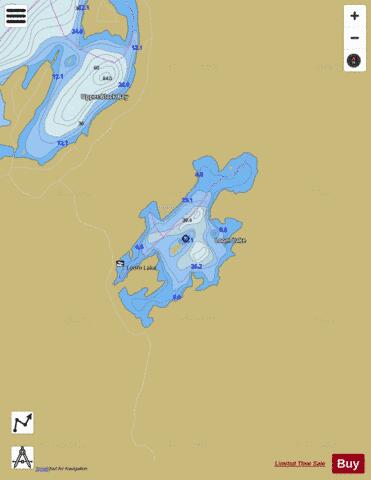 Loom Lake depth contour Map - i-Boating App