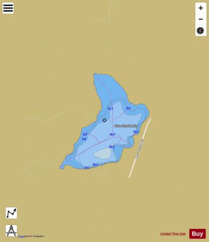Blue Hawk Lake depth contour Map - i-Boating App