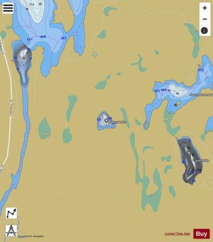 Copper Lake depth contour Map - i-Boating App