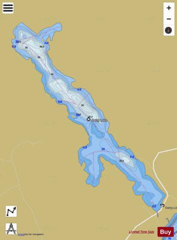 Dotty Lake depth contour Map - i-Boating App