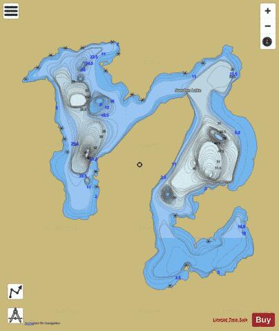 Sowden Lake depth contour Map - i-Boating App